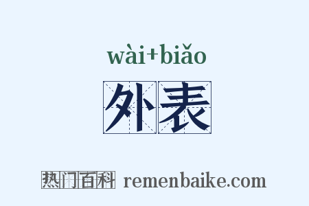 外表是什么意思的图片